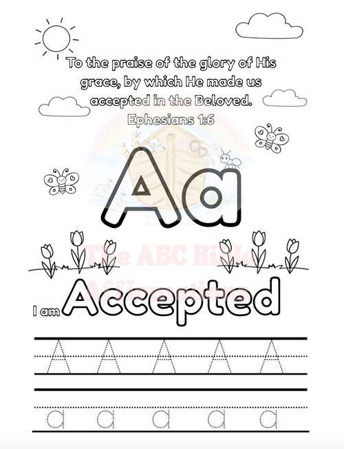 The ABC Bible Affirmations Activity Book - Blue