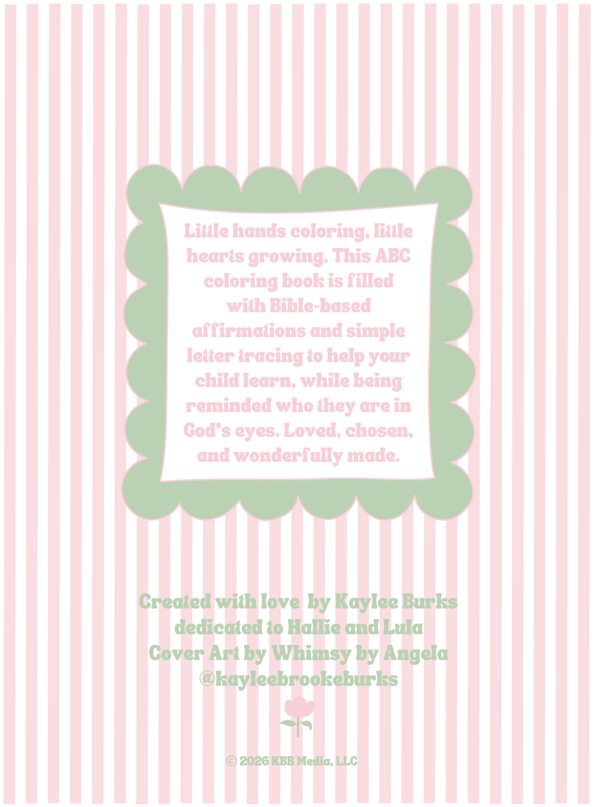 The ABC Bible Affirmations Activity Book - Pink