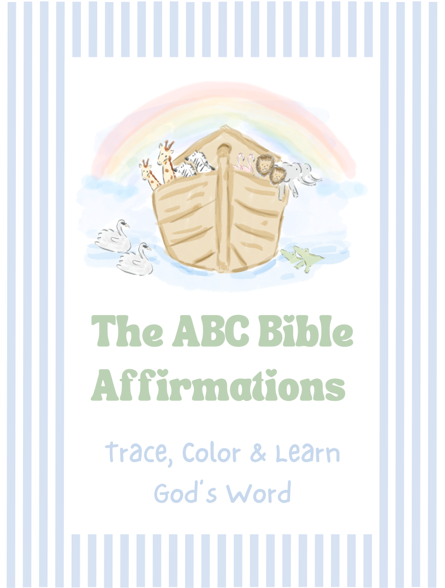 The ABC Bible Affirmations Activity Book - Blue